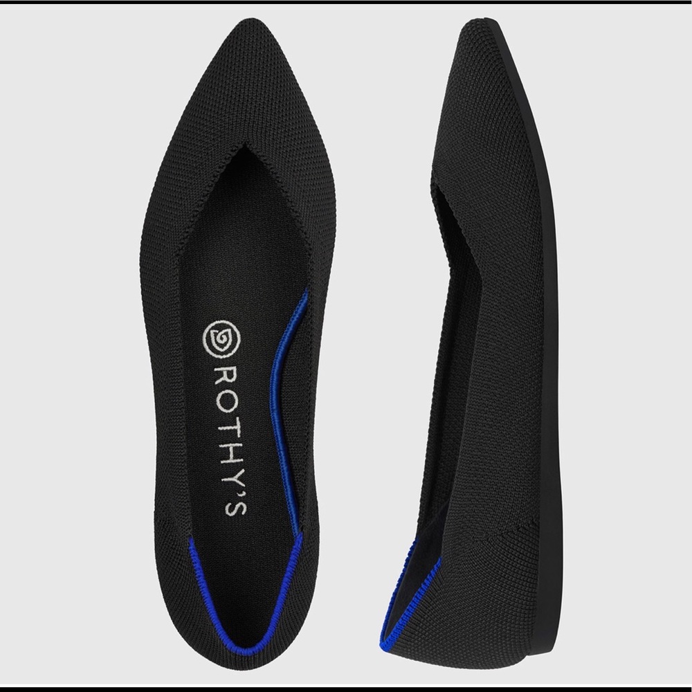 Rothys Black Solid Flats